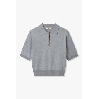 일라일 울 실크 숏 슬리브 폴로 니트 IA16152122170
