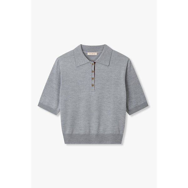 울 실크 숏 슬리브 폴로 니트 IA16152122170