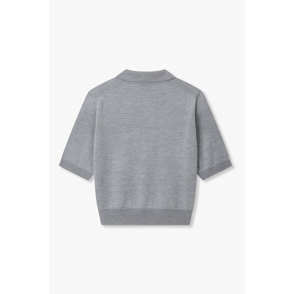 울 실크 숏 슬리브 폴로 니트 IA16152122170