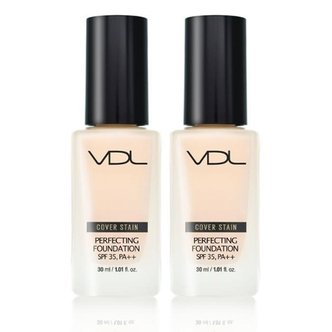  VDL 커버스테인 퍼펙팅 파운데이션 30ml A02 (21호 핑크/미디움톤) 2개