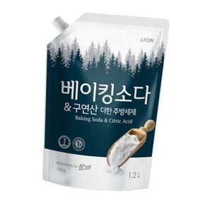 참그린 베이킹소다 구연산 설겆이세제 액체형 1.2L 1P X ( 2매입 )