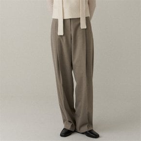 [블랭크03] two-way wool tuck pants (melange beige)