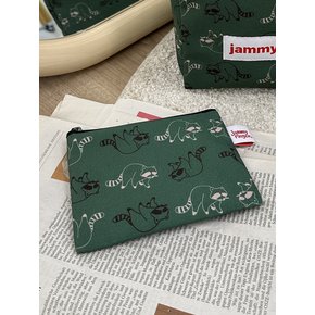 mini card pouch_ raccoon