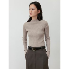 Mock-Neck Long-Sleeve Knit_Oatmeal