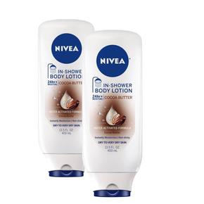 미국직구 NIVEA 니베아 인 샤워 바디로션 코코아 버터 400ml 2팩