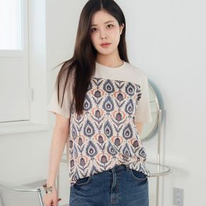 피렌 에스닉 패턴 티셔츠_P425730789