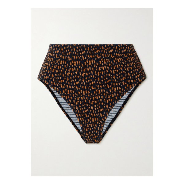 셔링 프린트 스트레치  비키니 브리프 브라운 1647597325595069