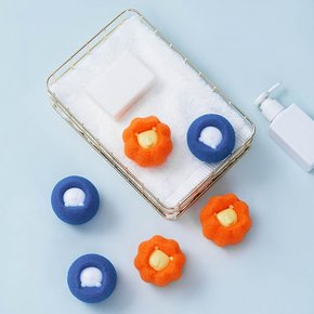 블루 오렌지 엉킴방지 스펀지 세탁볼