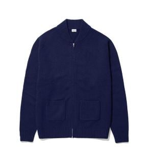 THE EDDIE ZIP-UP SWEATER - NAVY