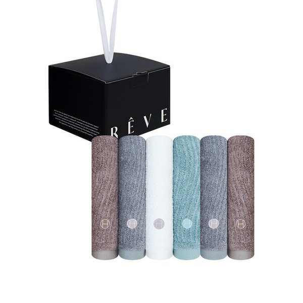 호텔컬렉션 플로우 200g 뱀부얀 호텔수건 6매 레브 선물세트