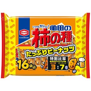 [Amazon.co.jp 한정] 카메다 제과 카메다 감의 씨 듬뿍 땅콩 16 봉지 532g
