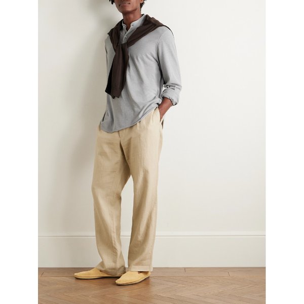 스토파 코튼 실크 블렌드 피케 헨리넥 셔츠 46376663163000238