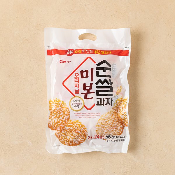 [청우] 순쌀 과자 미본 오리지널 288g