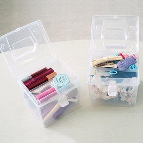 다용도 보관함 2단 정사각 대 구급함 정리함