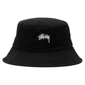 일본 스투시 버킷햇 Stussy STOCK 워시드 CRUSHER 모자 작업용 블랙 1894168