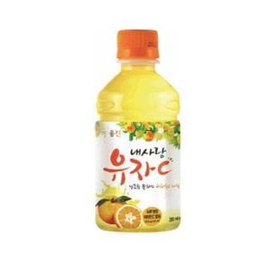 정품 정량 있는 음료수 유자 웅진 오렌지주스 수 믿을 내사랑 x24페트 280ml