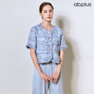 ab.plus 파스텔 반팔 트위드 자켓 (LSY2MJ32A)