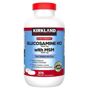 Kirkland 커클랜드글루코사민 1500mg MSM 1500mg 375정 1병
