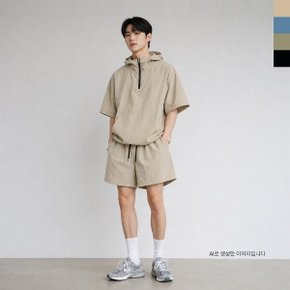 모로엠 남성 후드 아노락 반팔 반바지 트레이닝복세트 DM-SETA-QGSSST360M