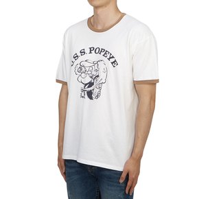 남성 반팔티셔츠 T POPEYE LIGHT WASHED WHITE NAVY M