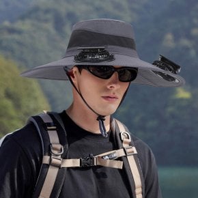 [해외직구]선풍기모자 태양광충전 낙시 작업모자 야외 캠핑 태양열 선캡 통기성 자외선차단