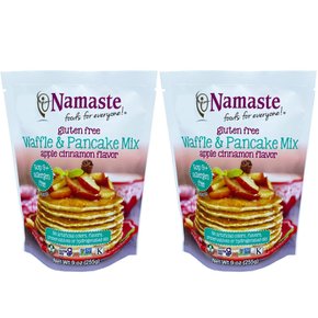 나마스테 푸드 애플 시나몬맛 와플 팬케익 믹스 Namaste Foods Pancake Mix 255g 2개