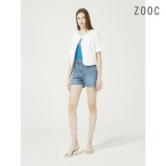 ZOOC 린넨 블렌드 칼라리스 재킷 WH_Z232MSF024