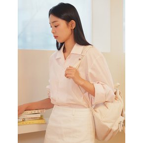 classic logo open-collar shirt (baby pink)