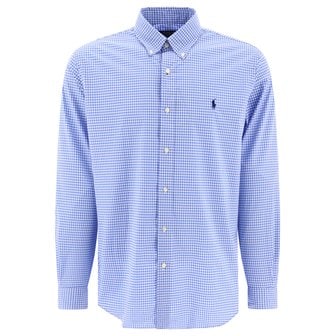 폴로 랄프로렌 Mens shirt 7108673640042863 BLUE/WHITE CHECK Light Blue