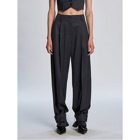 FLAP DETACHABLE WIDE PANTS (NAVY)