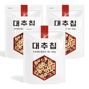 대추칩 바삭 대추 슬라이스 500g x 3개 말린 대추 과자