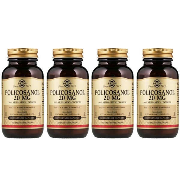 [무료배송][직구] 4개 Solgar 솔가 폴리코사놀 20mg 100정