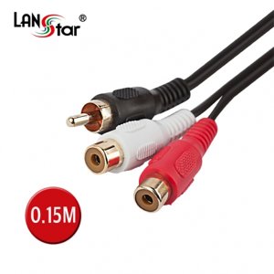 엠지솔루션 LANSTAR LS-AVGC-1RM2RF-0.15M RCA to 2RCA 케이블