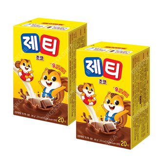  동서 제티 초코렛맛 20T X 2개(40T) 딸기맛 바나나맛 간식