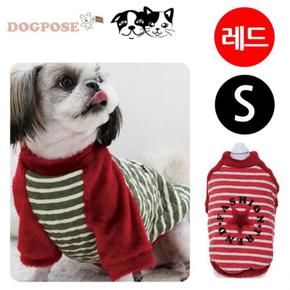 OP 도그포즈 트랜디 패션 (레드) (S) (강아지 옷)