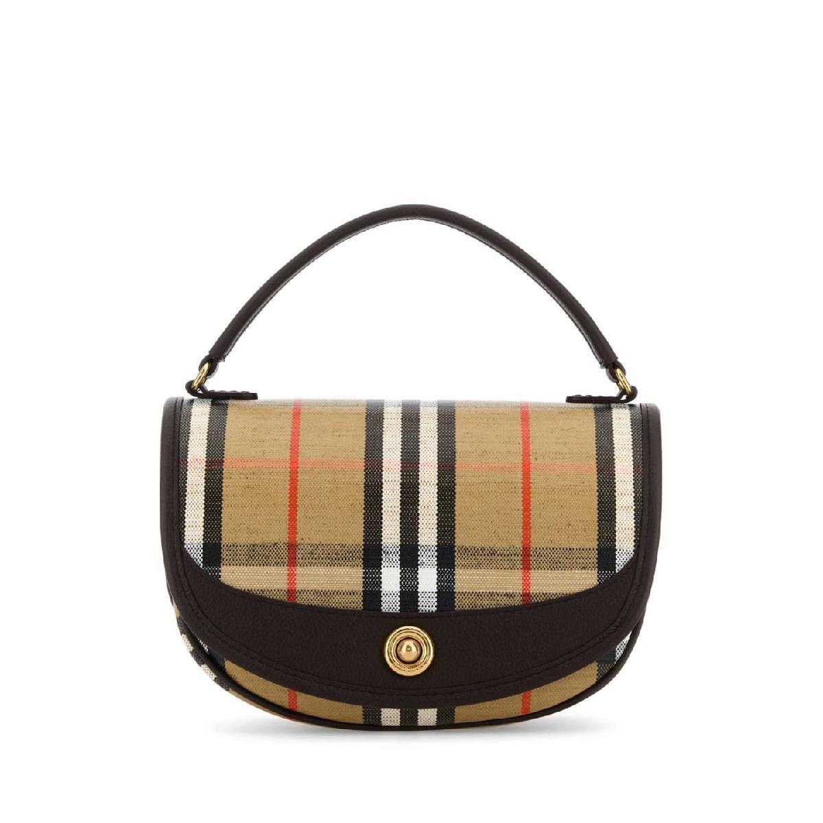ハンドバッグ Burberry HAND BAG (8112160 B9368) BURBERRY Embroidered canvas Highlands handbag 8112160 B9368