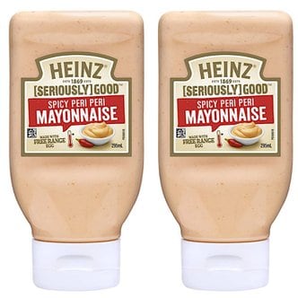  하인즈 스파이시 페리페리 마요네즈 Heinz Seriously Good Spicy Peri Peri Mayo 295ml 2개