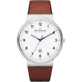 영국 스카겐 시계 Skagen Mens Analog 쿼츠워치 가죽스트랩 SKW6082 1635029