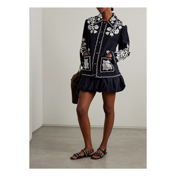 릴리아나 스터드 아플리케 코튼 캔버스 재킷 네이비 46376663162873793