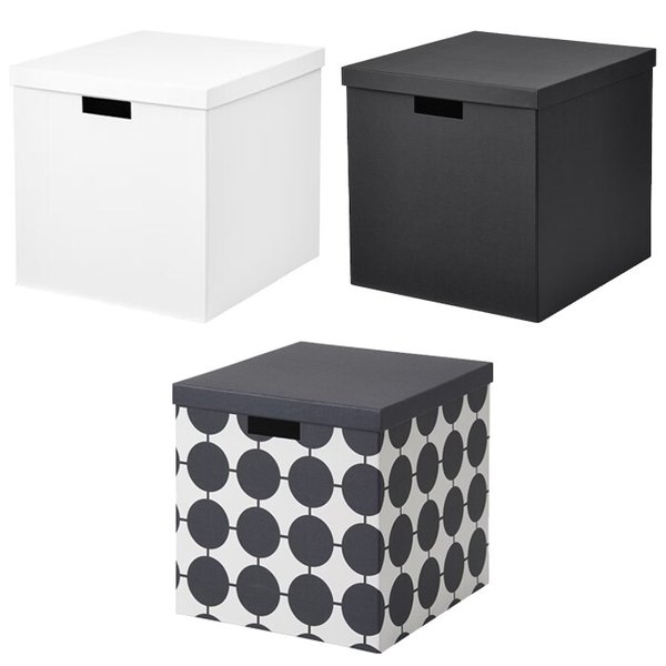 TJENA 셰나 수납상자+뚜껑 특대형32x35x32/서류정리/보관함/박스/수납함