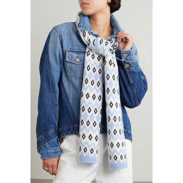 아치4 페어 아일 캐시미어 스카프 블루 1647597321035713