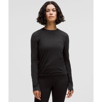 룰루레몬 스위프틀리 울 롱 슬리브 - BLK/BLK
