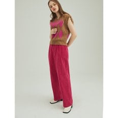 CORDUROY TWO-TUCK PANTS_PINK