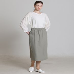 [보니스팍스(Bonispax)] H라인 미들기장 스커트 (택가격: 119000원)