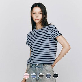 325528 여 클래식 스트라이프 반팔티