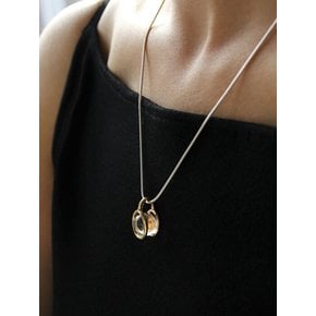 stem stone necklace-L-combi