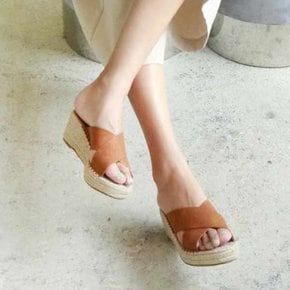 kami et muse Cross strap espadrille wedge slippers_KM20s209