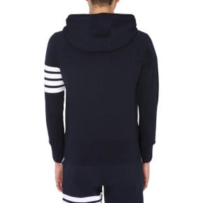 SS23 톰 브라운 Sweatshirt HOODED SWEATSHIRT WITH AND ZIP BLUE MJT022H_00535461