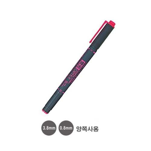 TBZ 제브라)옵텍스형광펜(양쪽사용 3.8mm 0.8mm 분홍)