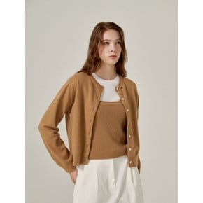 Camel round cardigan (Camel)